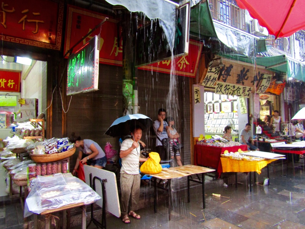 Our time in the Muslim Quarter was cut short by a freak rainstorm that sent everyone scurrying for cover. on our rain-soaked walk back to the hotel, we picked up dinner from various local food stalls... a great way to get to know the local culture.