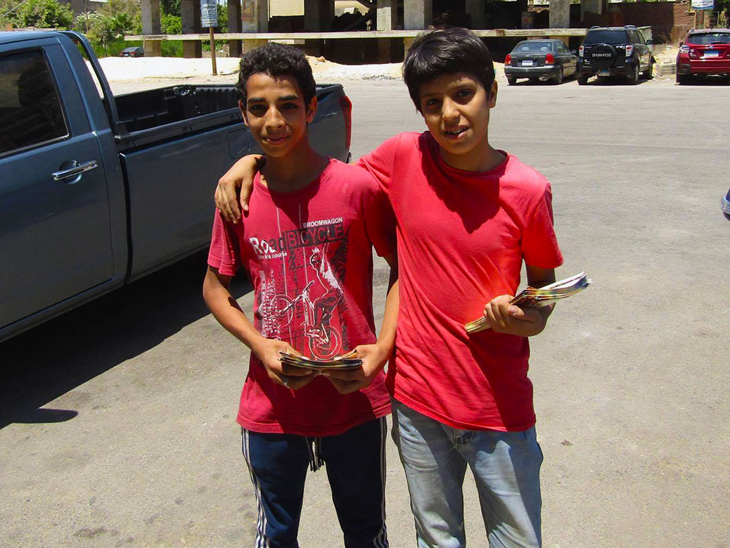 Two young boys in Cairo